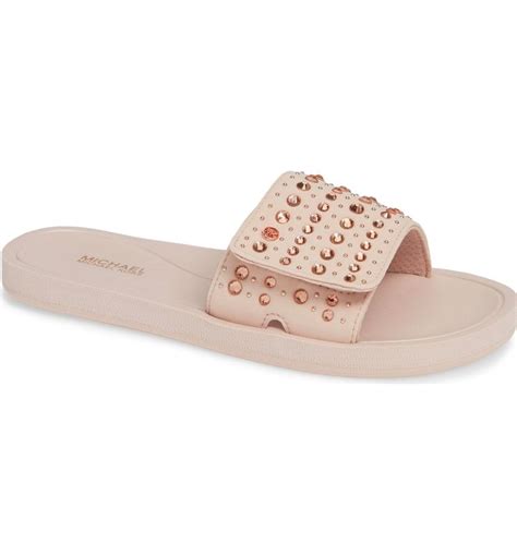 womens slippers michael kors|michael kors slides with studs.